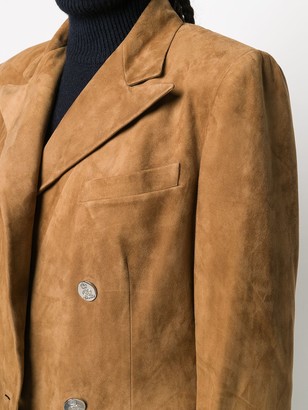 Ralph Lauren Collection Camden double-breasted suede blazer