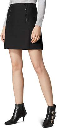 Karen Millen Button Detail A-Line Mini Skirt