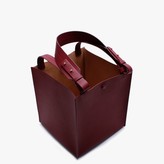 Thumbnail for your product : Sophie Hulme Cube Burgundy Leather Shoulder Bag