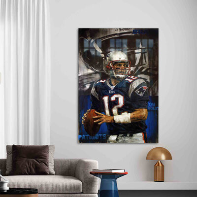 Tom Brady Inspired Tempered Glass Wall Art Perfect For Motivational Decor In An American Football Lover's Home