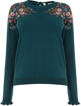 Oasis Embroidered Placement Top