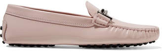 Tod's Gommino Embellished Patent-leather Loafers - Pastel pink