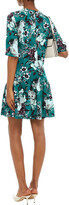 Thumbnail for your product : Erdem Gathered Floral-print Satin Mini Dress