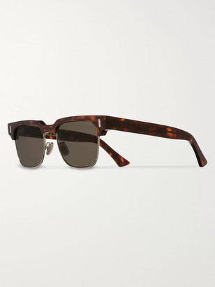 Cutler And Gross Square-Frame Acetate And Gold-Tone Sunglasses