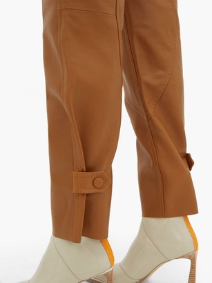 Petar Petrov Hunter High-rise Leather Trousers - Brown