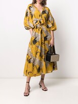 Thumbnail for your product : Samantha Sung Nina crane-print dress