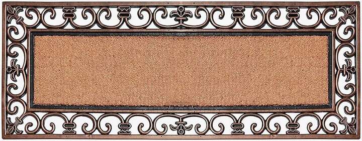 A1 Home Collections A1HC Rubber Coir Myla Welcome Entry Double Doormat  18"x48" - ShopStyle Outdoor Rugs