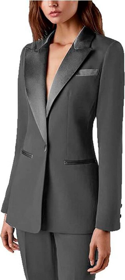 Botong Women's Two Piece Office Lady Suit Slim Fit Blazer Pants ...