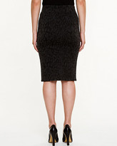 Thumbnail for your product : Le Château Leopard Print Knit Skirt