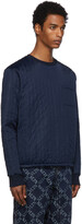 Thumbnail for your product : Valentino Navy Nylon Crewneck Sweater