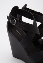 Thumbnail for your product : Forever 21 Strappy Faux Leather Wedge Sandals
