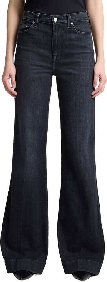 7 For All Mankind Modern Dojo Black Flare Jean