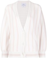 Thumbnail for your product : Barrie striped V-neck cashmere cardigan