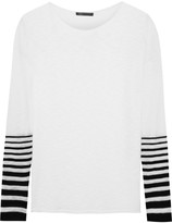 Thumbnail for your product : Vince Striped slub cotton sweater