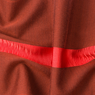 Paul Smith Men's Burnt Orange Wool Scarf With Red Silk Stripe