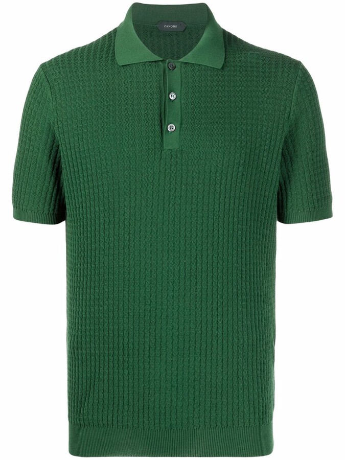 Zanone RibbedKnit Cotton Polo Shirt ShopStyle