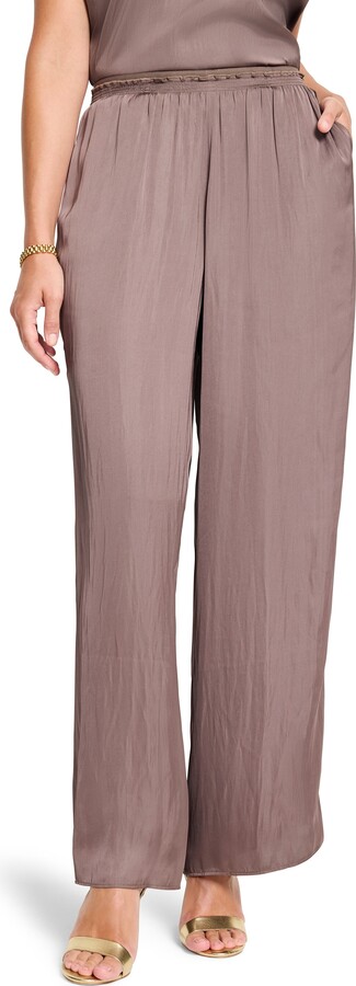 Nic+Zoe Wide Leg Satin Pants
