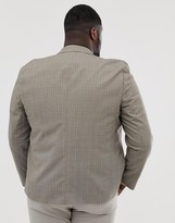Thumbnail for your product : ASOS DESIGN Plus soft tailored blazer in tan check