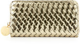 Thumbnail for your product : Deux Lux Sunset Mirrored Woven Zip Wallet, Gold