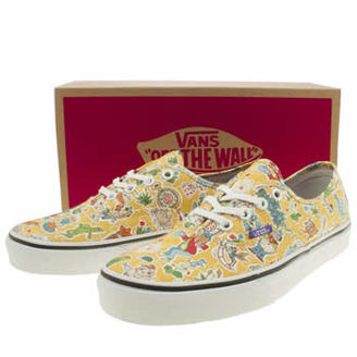 Vans womens yellow authentic trainers