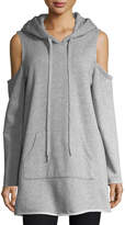 Thumbnail for your product : KENDALL + KYLIE Cold-Shoulder Long-Sleeve Hooded Sweatshirt
