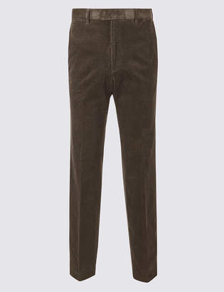 M&S Collection LuxuryMarks and Spencer Tailored Fit Corduroy Trousers with Stretch