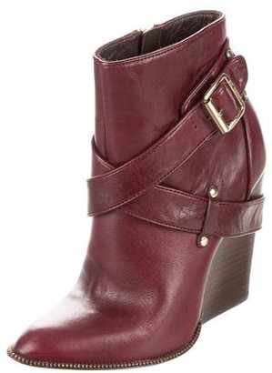 Rachel Zoe Leather Wedge Boots