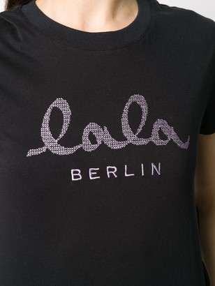 Lala Berlin logo embroidered T-shirt