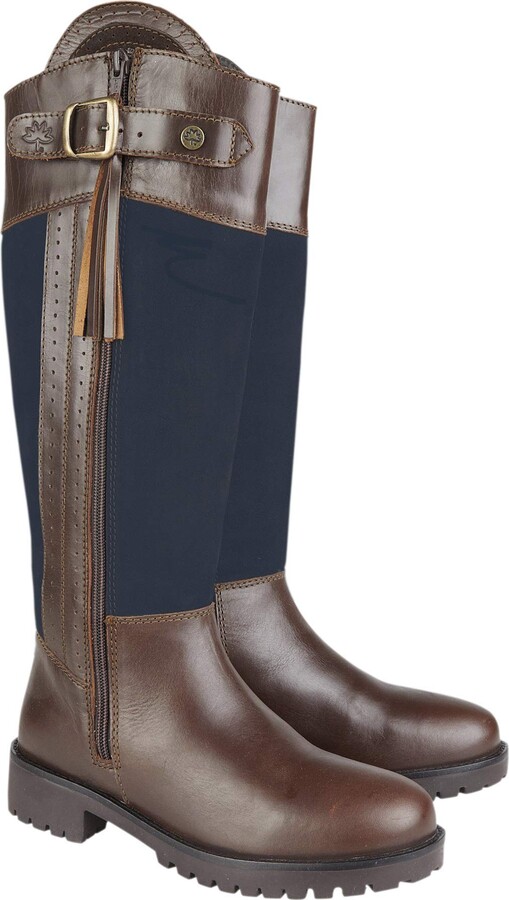 navy flat knee high boots