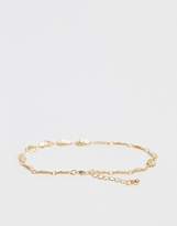 Thumbnail for your product : ASOS DESIGN pack of 2 anklets with feather pendants in gold tone
