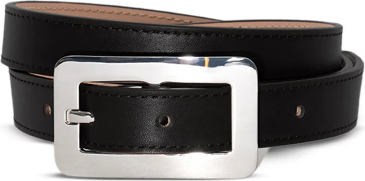 BY FAR Moore White Semi Patent Leather Belt - ShopStyle