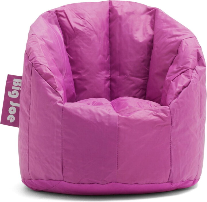 Big Joe Milano Child-Sized Bean Bag Chair, Pink Passion Smartmax, Durable Polyester Nylon Blend, 2 feet Small