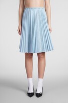 Skirt In Cyan Polyester 