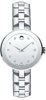 Thumbnail for your product : Movado Diamond & Stainless Steel Bracelet Watch
