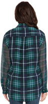 Thumbnail for your product : Equipment Contrast Sleeve Signature Prepster Plaid Blouse
