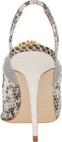 Thumbnail for your product : Manolo Blahnik Snakeskin Ronda Jeweled Sandals