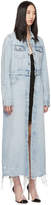 Thumbnail for your product : Alexander Wang Blue Denim Fitted Trench Jacket