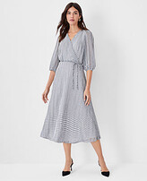 Thumbnail for your product : Ann Taylor Checked Midi Wrap Dress