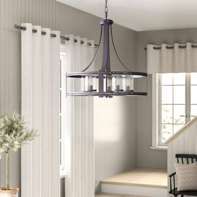 Beachcrest Home Maltby 5 - Light Lantern Drum Chandelier