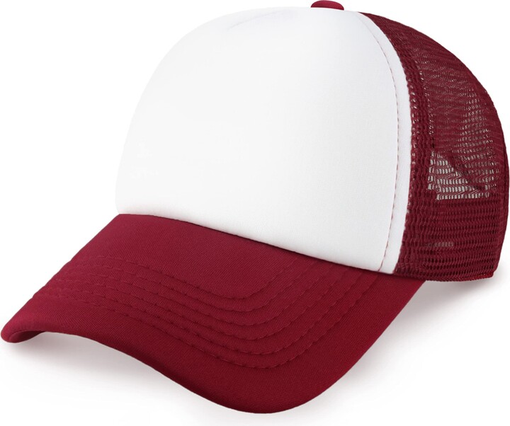CHOK.LIDS Foam Trucker Hat Summer Mesh Cap Solid Two Toned Blank