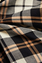 Thumbnail for your product : Current/Elliott The Mets Cropped Checked Cotton-flannel Shirt