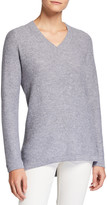 Thumbnail for your product : Tse For Neiman Marcus Recycled Cashmere Pique Stitch V-Neck Tunic