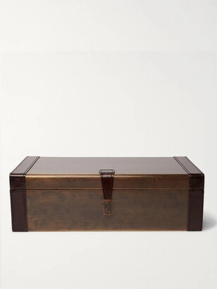 Ben Soleimani Leather-Trimmed Bronze Cufflink Box