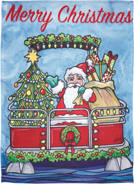 Dicksons Inc Santa Pontoon 2-Sided Nylon 44 x 29 in. House Flag