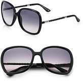 Thumbnail for your product : Tod's Braided Oversized Square Sunglasses