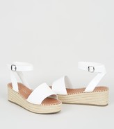 Thumbnail for your product : New Look Wide Fit Faux Croc Espadrille Flatform Sandals