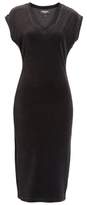 Thumbnail for your product : Juicy Couture Fitted Stretch Velour Midi Dress