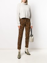 Thumbnail for your product : Cambio Printed Slim Fit Trousers
