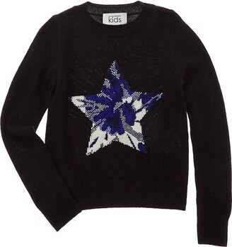 Autumn Cashmere Jacquard Tie-Dye Star Wool & Cashmere-Blend Sweater