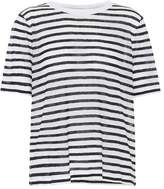 T by Alexander Wang Striped linen-blend T-shirt